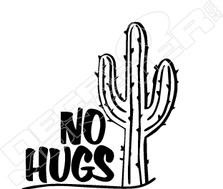 No Hugs Cactus Decal Sticker