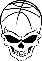 Basketball Skull Decal Sticker