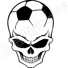 Soccer Skull Decal Sticker