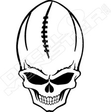 Football Skull Decal Sticker