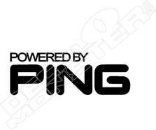 Powered by Ping Golf Decal Sticker