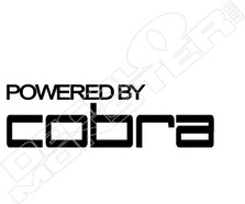 Powered by Cobra  Golf Decal Sticker