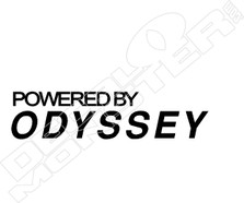 Powered by Odyssey Golf Decal Sticker
