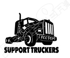 Freedom Support Truckers Rig Decal Sticker