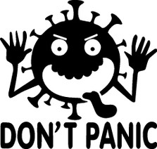Don't Panic Covid Decal Sticker