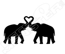 Elephant Heart Decal Sticker