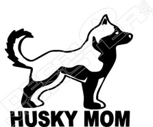 Husky Mom Dog Decal Sticker