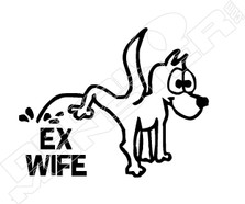 Dog Piss on Ex Wife Decal Sticker