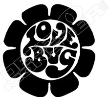 Love Bug Flower2 Decal Sticker