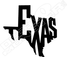 Texas State Word Decal Sticker
