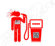 Gas Price Head Blown Off Fuck Biden Decal Sticker