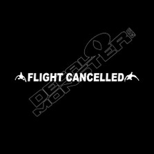 Flight Cancelled Gun Barrel Decal Sticker
