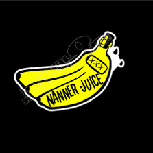Nanner Juice Banana Biker Honda Monkey MiniMoto Motorcycle Decal Sticker
