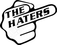 Fuck The Haters Middle Finger JDM Decal Sticker