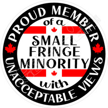 Proud Member Small Fringe Minority Trucker Convoy Decal Sticker