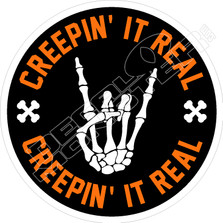 Creepin It Real Skeleton Hand Decal Sticker