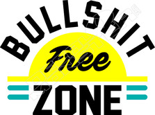 Bullshit Free Zone Decal Sticker