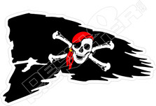 Jolly Roger Pirate Flag Decal Sticker