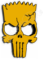 Bart Simpson Punisher Decal Sticker