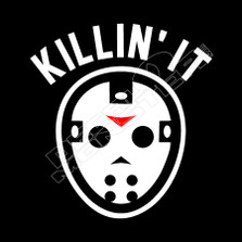 Killin It Jason Hockey Mask Decal Sticker