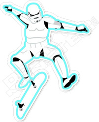 StormTrooper Skateboarder Star Wars Decal Sticker
