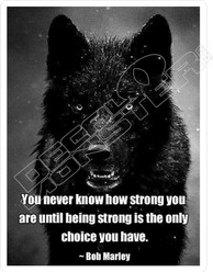 Strong Is Only Choice Wolf Decal Sticker