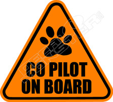 Dog Co-Pilot On Board Decal Sticker