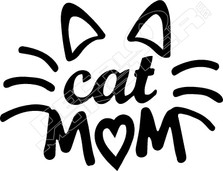 Cat Mom Decal Sticker