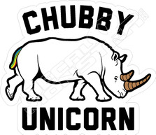 Chubby Unicorn Rhino Decal Sticker