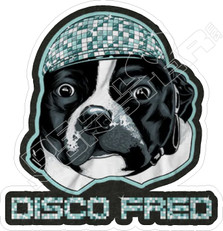 Disco Fred Dog Decal Sticker