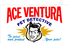 Ace Ventura Pet Detective Business Card Decal Sticker