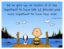 Snoopy and Charlie Brown Real Friends Decal Sticker