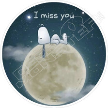 I Miss You Snoopy Decal Sticker