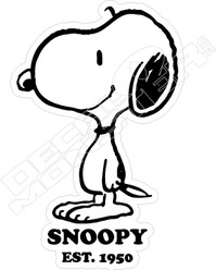 Snoopy Est 1950 Decal Sticker