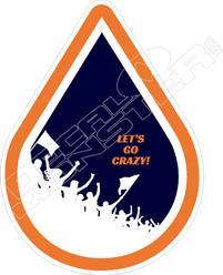 Oilers Lets Go Crazy Oildrop Decal Sticker