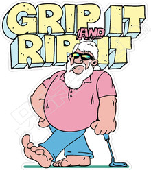 John Daly Grip It and Rip It Golf Decal Sticker