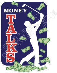 Money Talks PGA Logo Golf Funny Decal Sticker