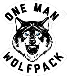 One Man Wolfpack2 Decal Sticker