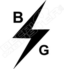 Lightning Monogram Helmet Decal Sticker