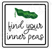 Find Your Inner Peas Food Decal Sticker