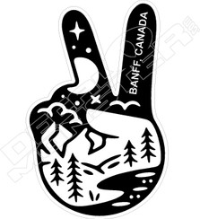 Peace Banff Canada Mountains Decal Sticker
