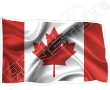 Waving Canada Flag Decal Sticker