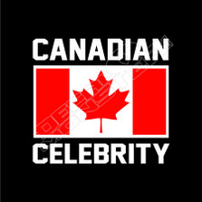 Canadian Celebrity Flag Decal Sticker