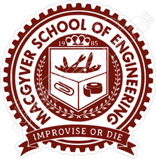 Macgyver School of Engineering Crest Decal Sticker