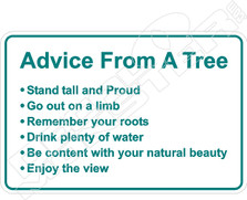 Advice From A Tree Camping Mountain Decal Sticker