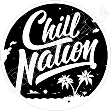 Chill Nation Palm Trees Decal Sticker