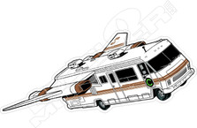 Flying Motorhome Jet Camping Decal Sticker