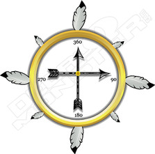 Feather Compas Native Decal Sticker