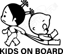 Kids On Board 3 Decal Sticker