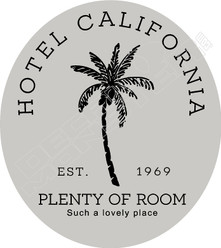 Hotel California Eagles Music Decal Sticker